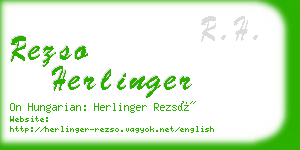 rezso herlinger business card